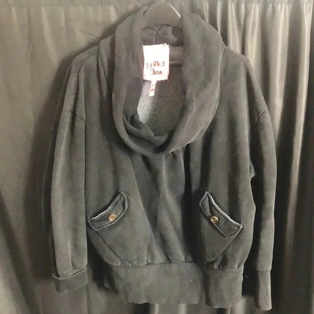 Black Knitted Dove‎ Sweatshirt L